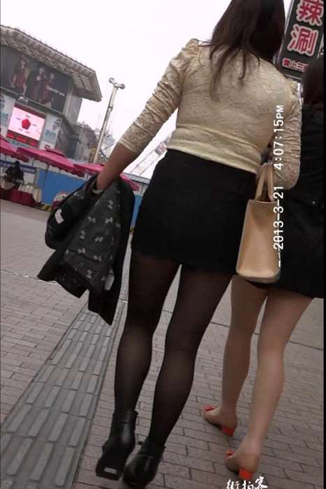 [街拍客视频]jx0314 丰满的黑丝包臀裙成熟美女